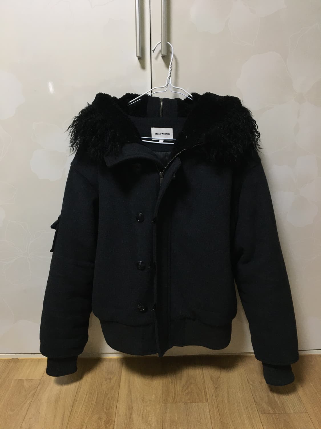 밀로우먼 버튼 플라이트 울 파카 상품이미지5