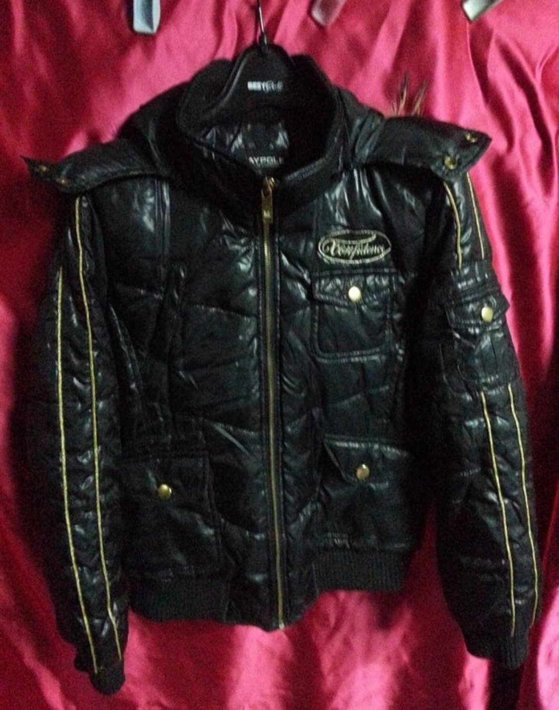 메이폴 여성 솜패딩 블랙 유광 85 상품이미지1