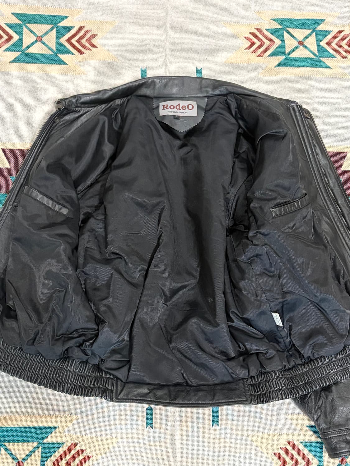 Rodeo 클래식 소가죽 봄버 레더자켓 상품이미지4