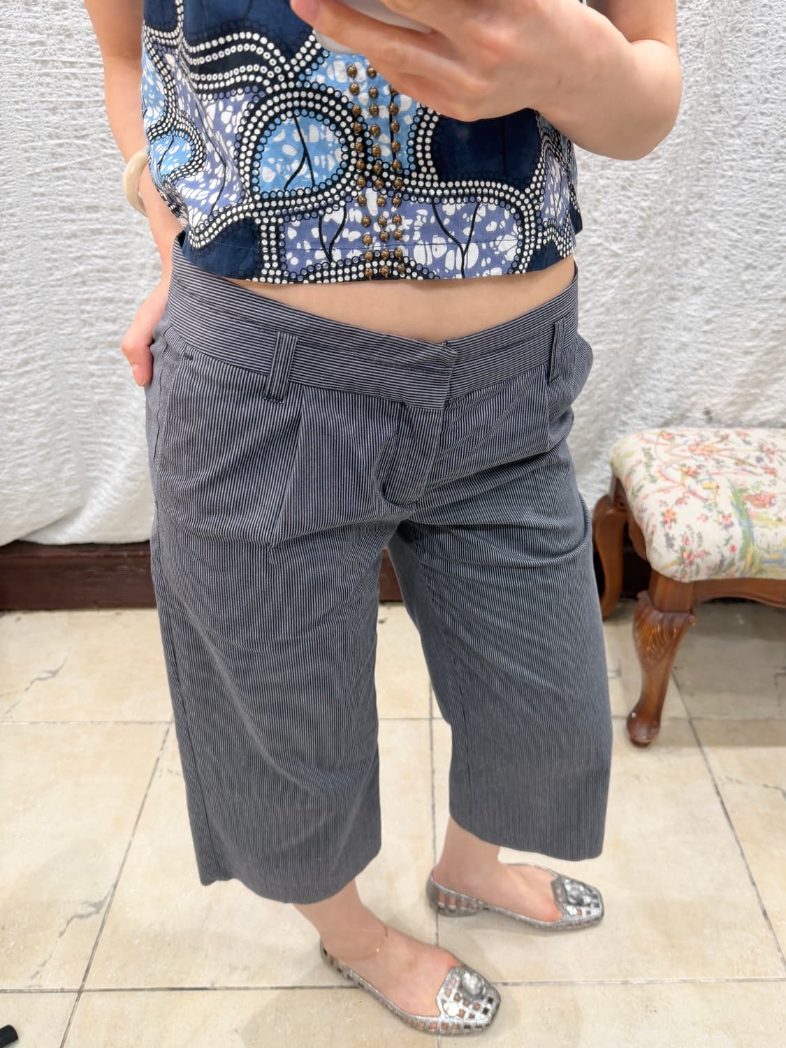 city stripe capri pants 상품이미지1
