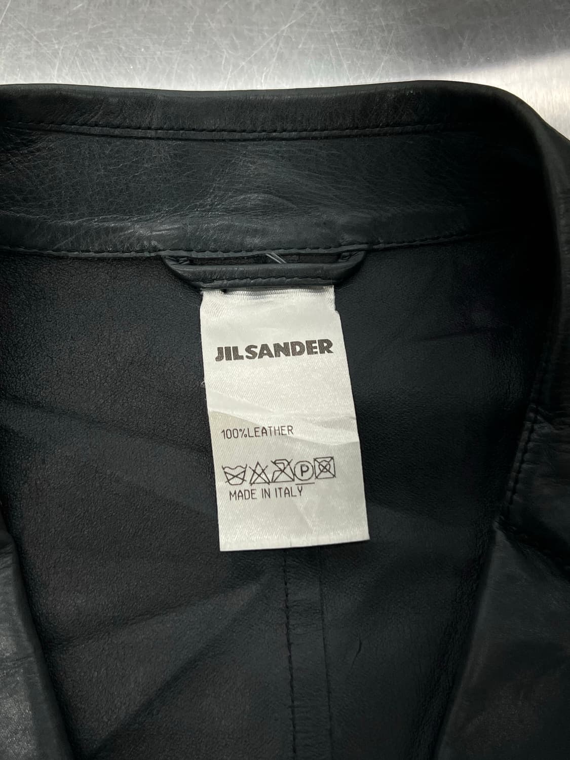 질샌더 베지터블 마린 3b 블레이저 레더 자켓 상품이미지7