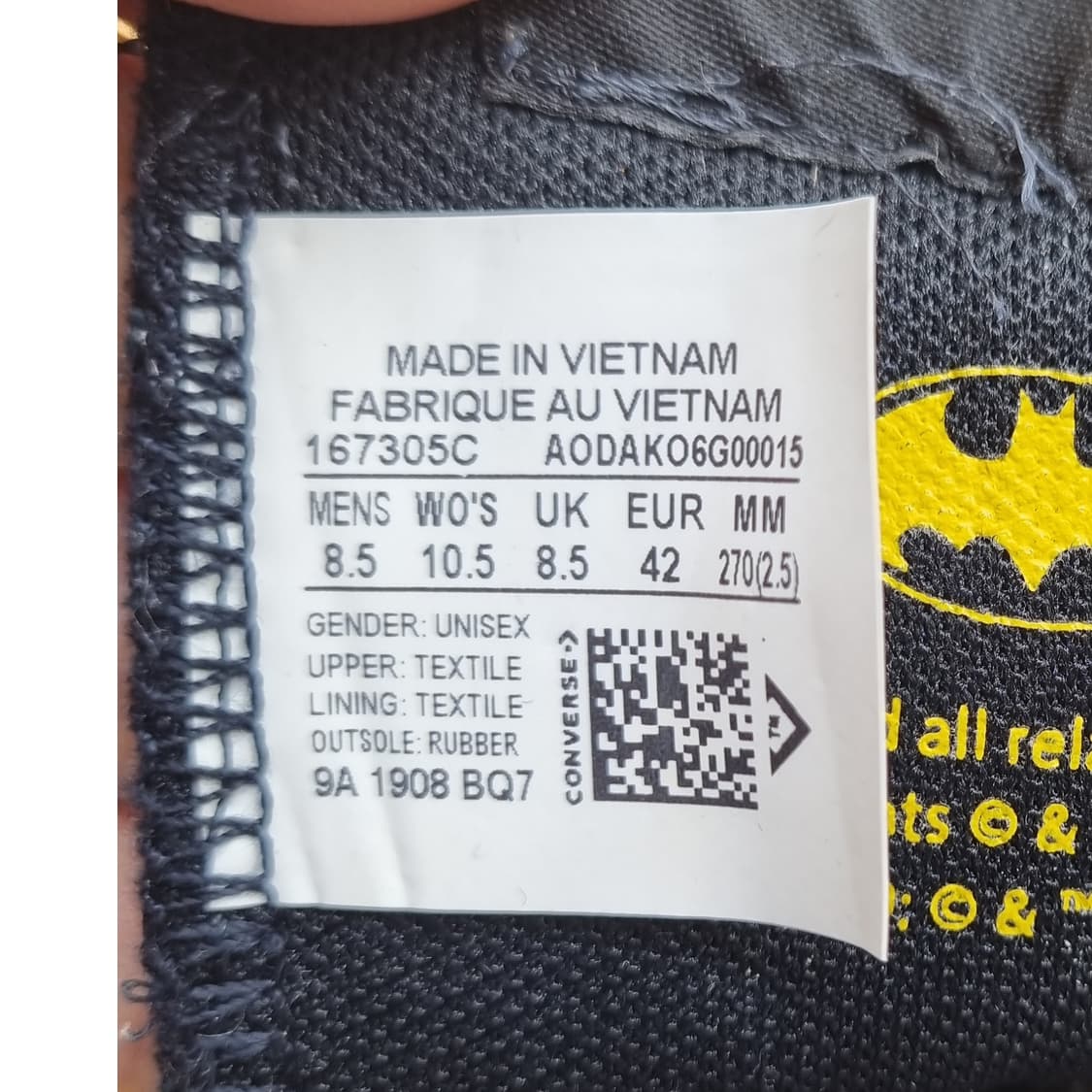 컨버스 x배트맨 남성스니커즈270  상품이미지6