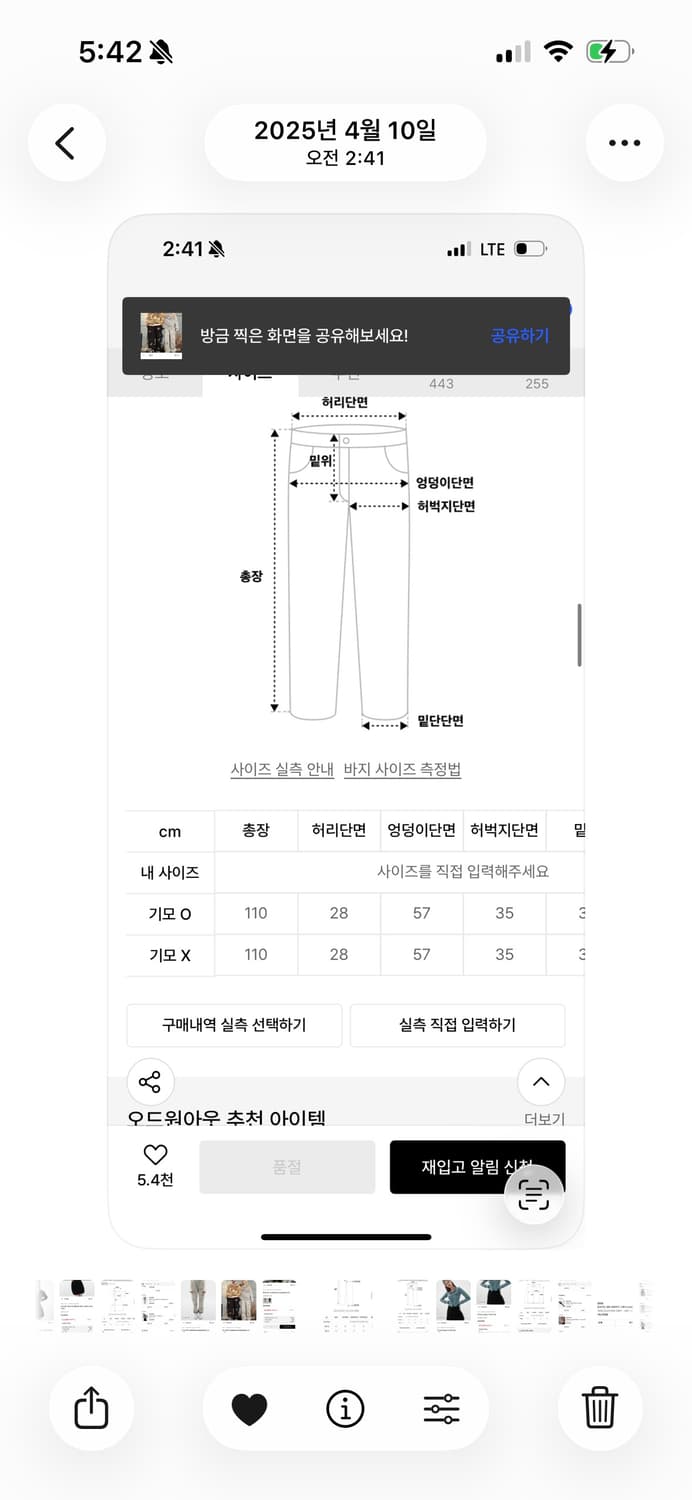 오드원아웃 버터플라이 조거팬츠 상품이미지4