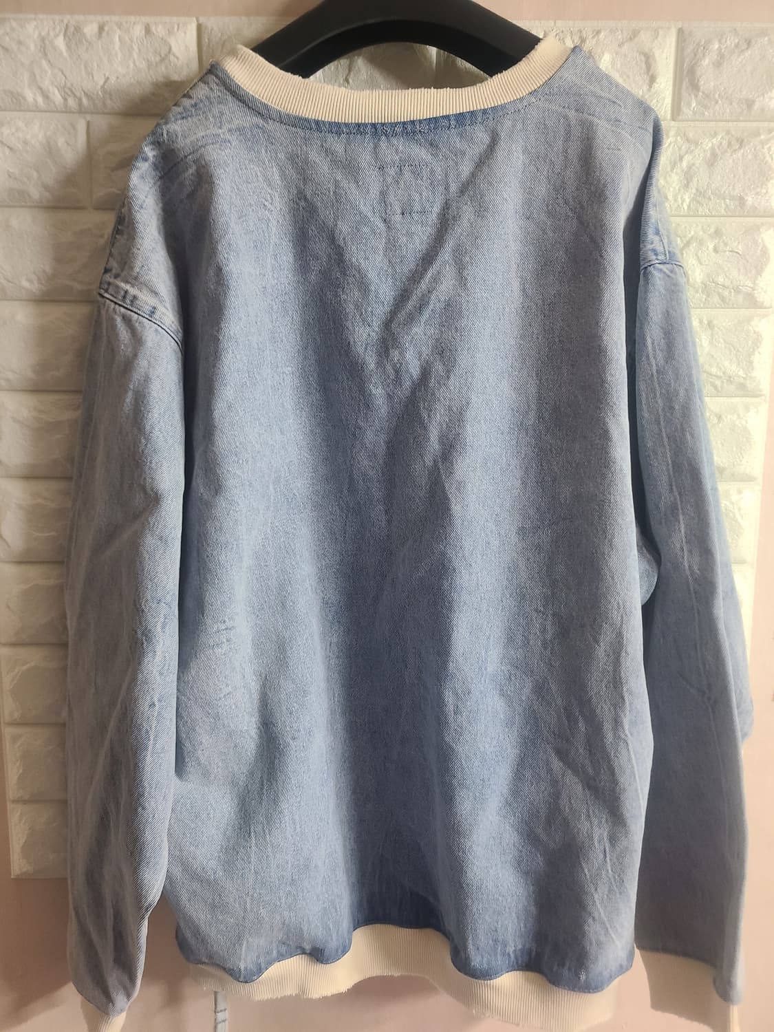 자라 데님 맨투맨 티셔츠(빅사이즈110이상) 상품이미지5