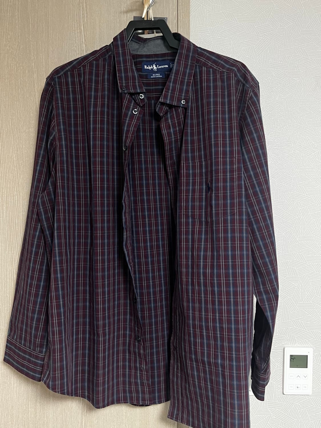 폴로 와인 긴팔 셔츠 남방 상품이미지2