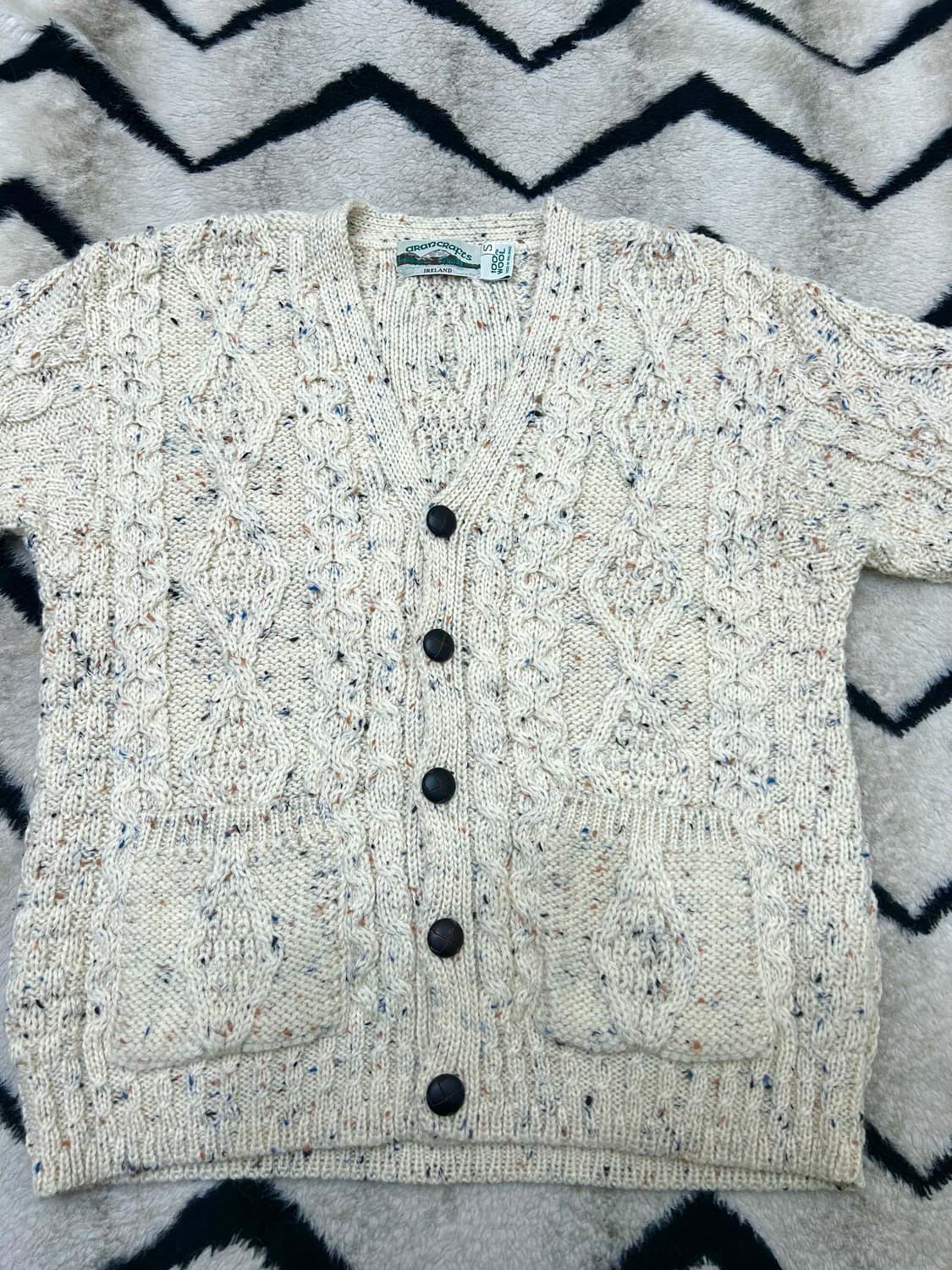 [실측L]아란크래프트 피셔맨 헤비울 니트 가디건 상품이미지2