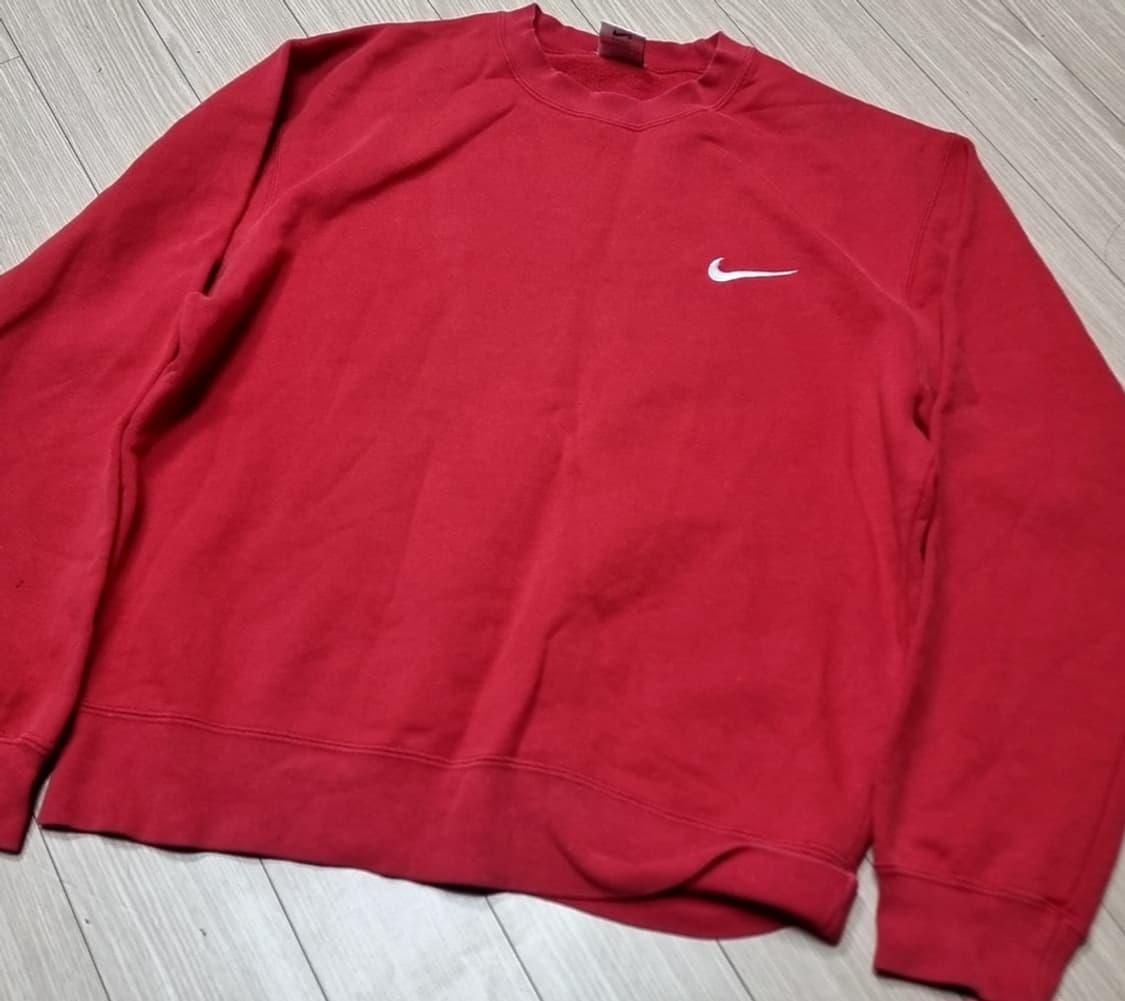 일본제 80s 나이키 스우시 레드 맨투맨 티셔츠(L) 상품이미지1