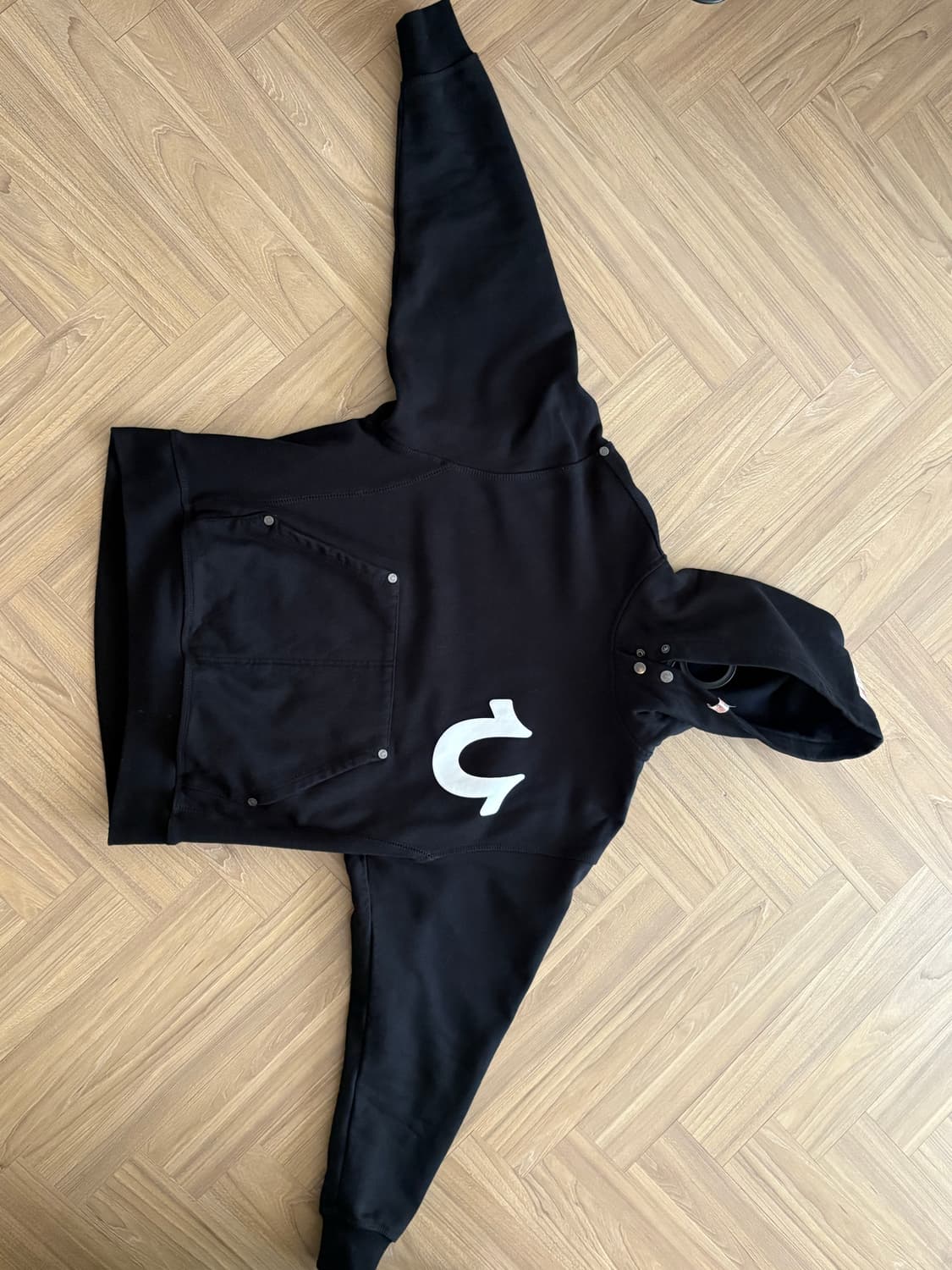 트루릴리전  빅 홀스 슈 후디 블랙 상품이미지2