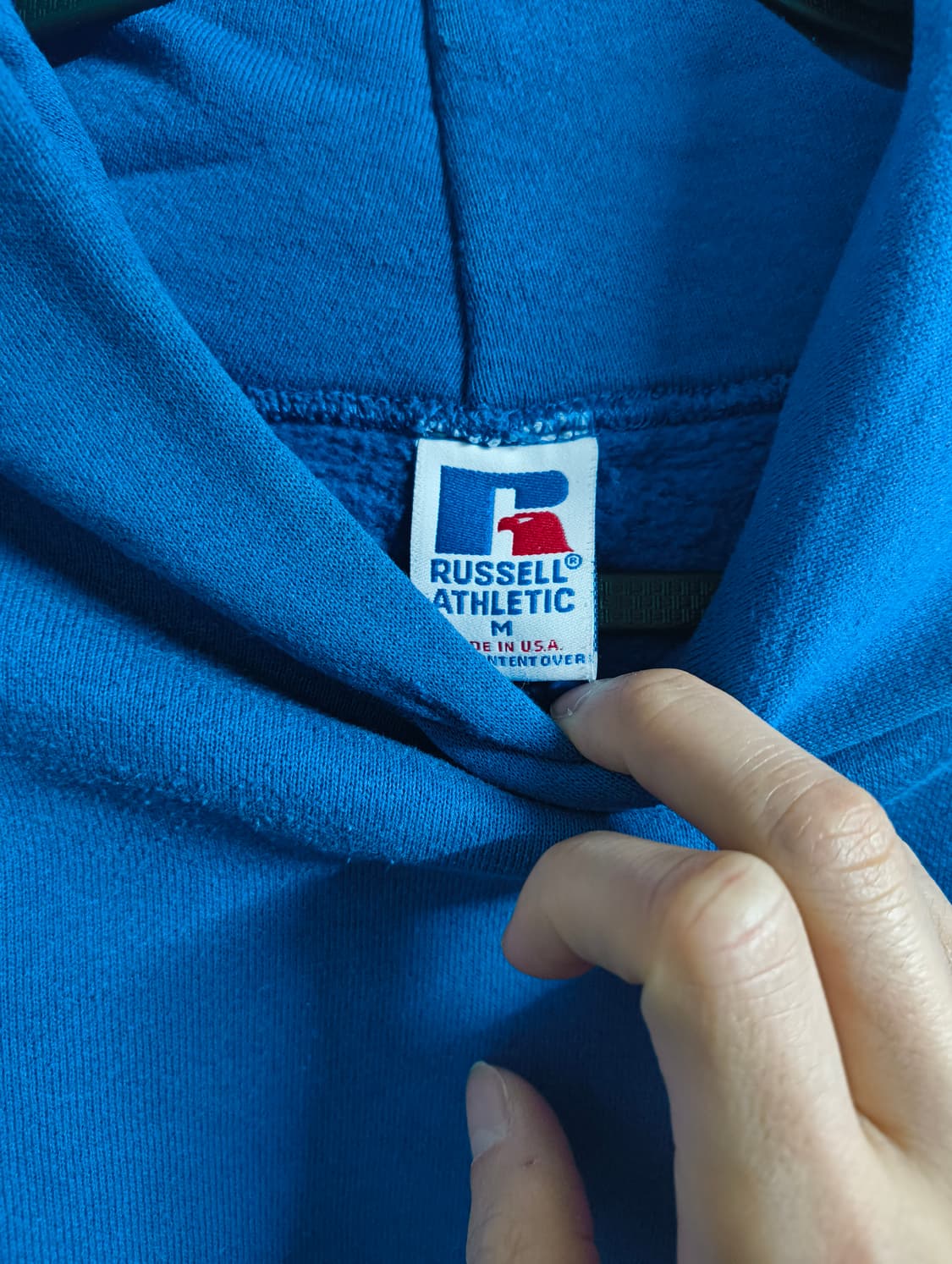 러셀 90s 블루 후드티 usa M 상품이미지2