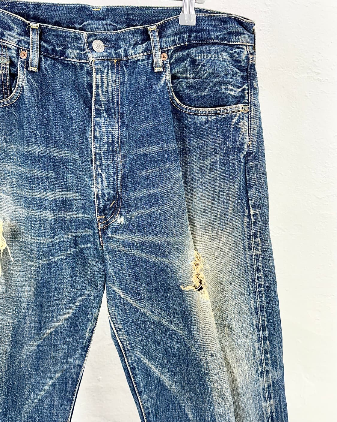 리바이스 502-xx 빅 E 디스트레스드 재팬기 와이드 데님 팬츠 상품이미지3