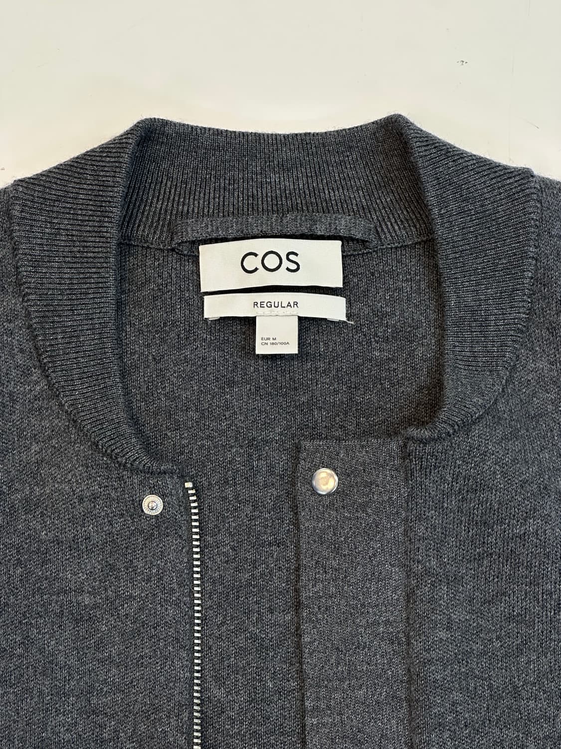 COS 남성 니트 울버머 가디건 자켓 (그레이, M/민트급) 상품이미지7