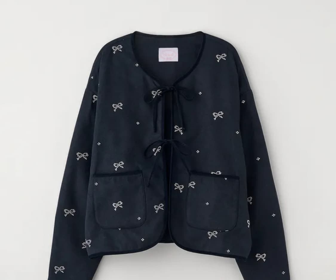 셀리테일즈 리본 아우터 상품이미지2