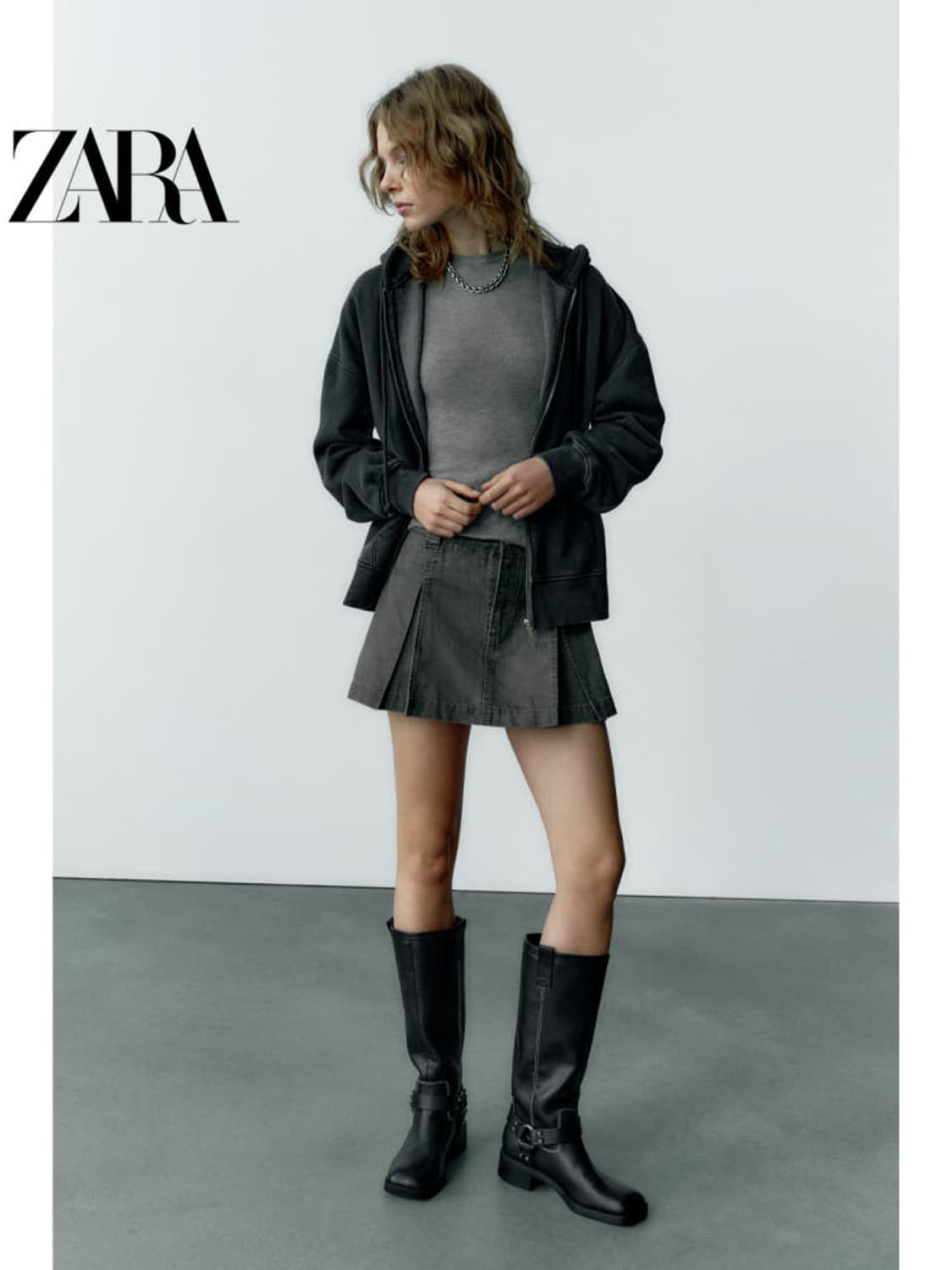 자라 왁스드 스커트 팬츠 상품이미지2