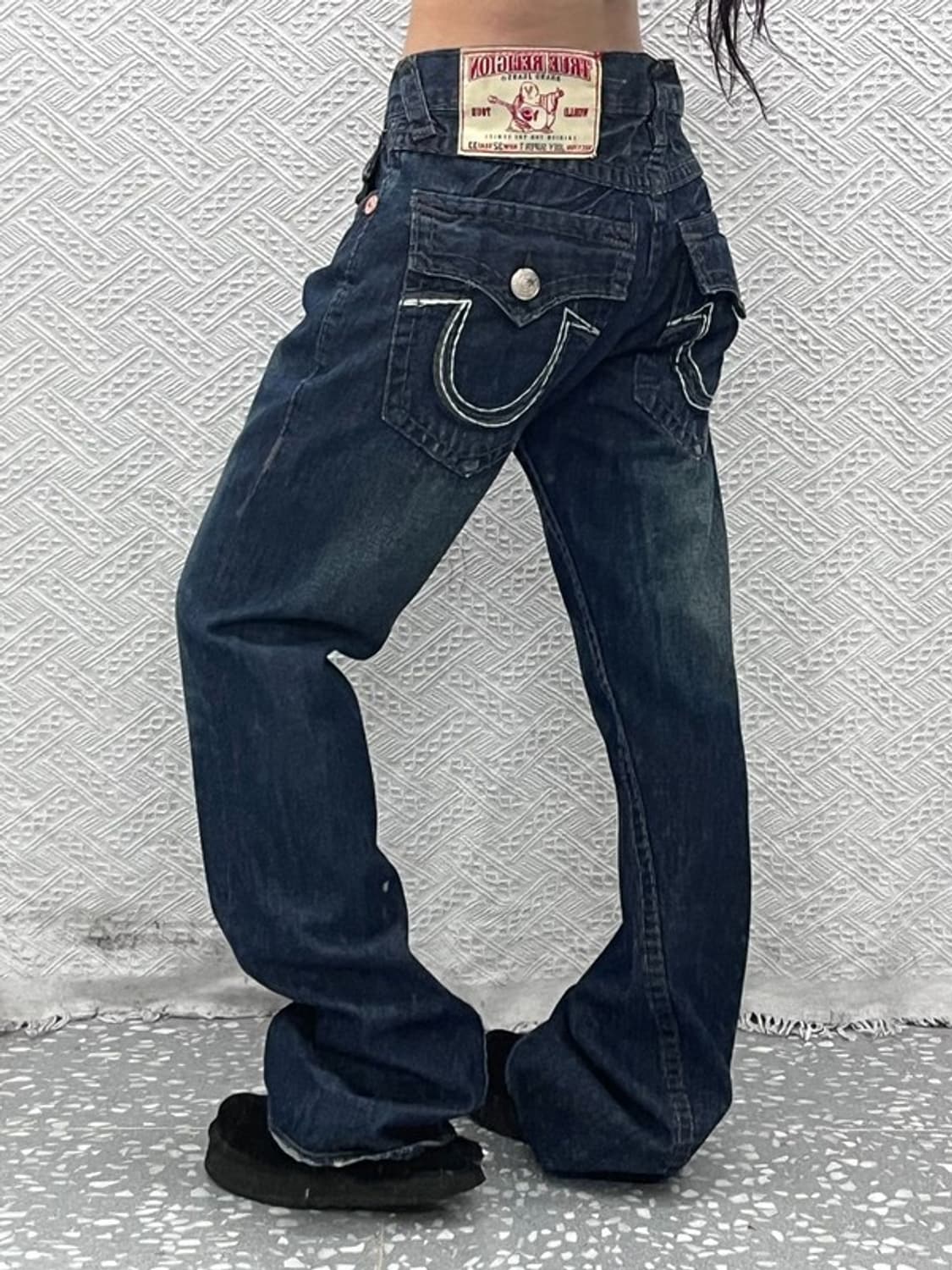 트루릴리전 조이슈퍼티 Y2K 레트로 부츠컷 데님팬츠 32인치 C11047 상품이미지1