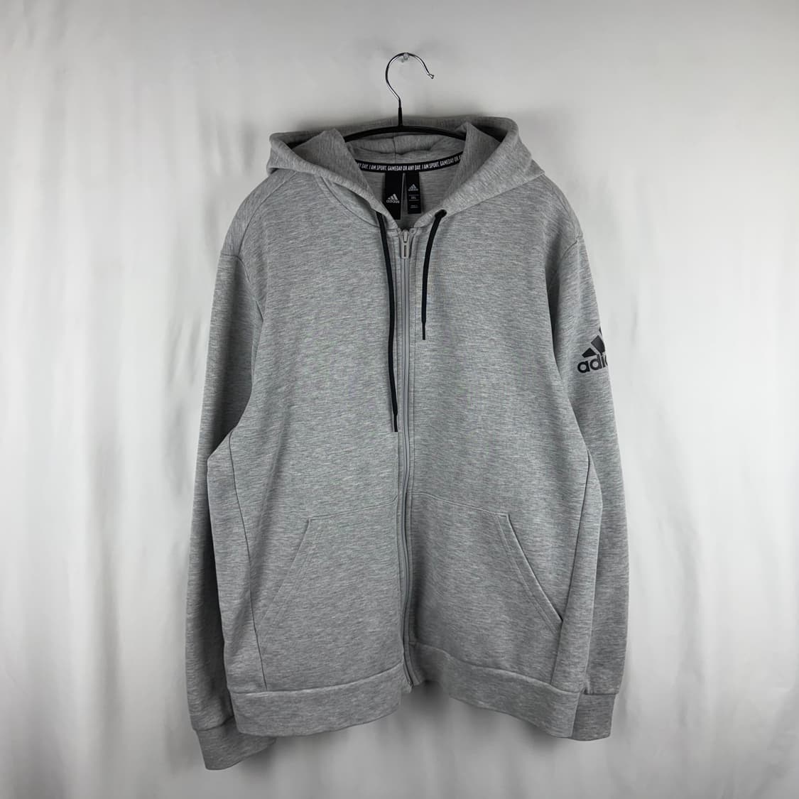 2XL) 아디다스 퍼포먼스 트레이닝 후드집업 그레이 상품이미지2