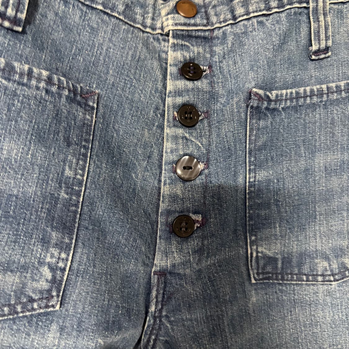 빈티지 해군 벨바텀 부츠컷 플레어 데님팬츠 30-31 상품이미지6