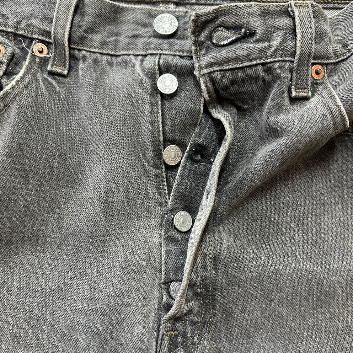 90s USA 리바이스 501 블랙 진 데님 팬츠 32 상품이미지7