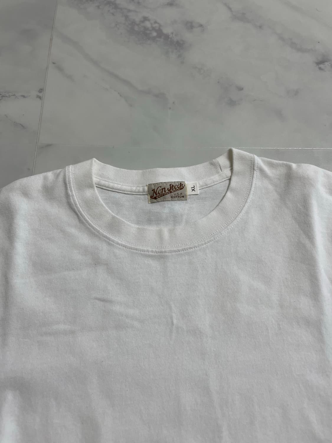 브론슨 논스탁 9oz USA Cotton 튜블라 티셔츠 화이트 XL 상품이미지2