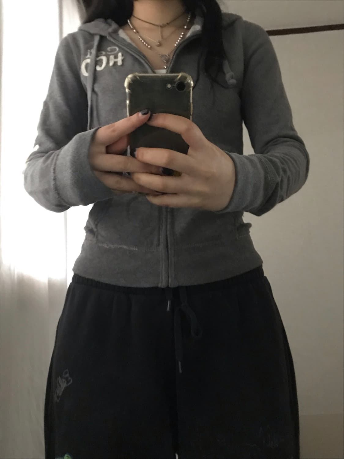 홀리스터 그레이 딱붙핏 후드집업 상품이미지6