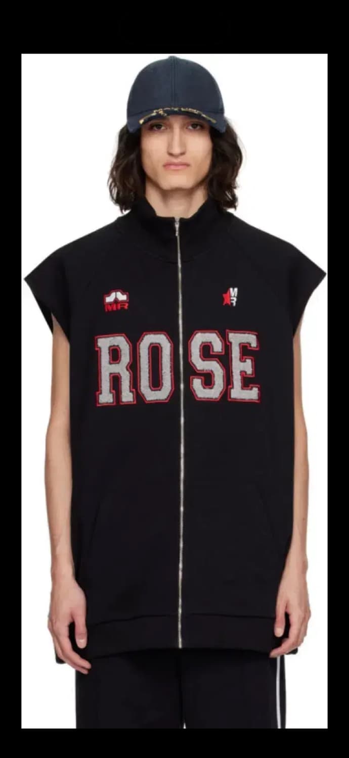 마틴로즈 집업 니트 하이넥 베스트 블랙 XL 상품이미지1