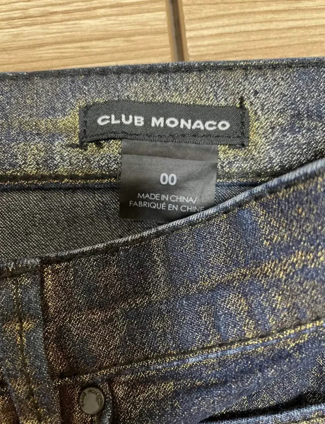 클럽모나코 골드 포일 여성 스니키진 00size 상품이미지3