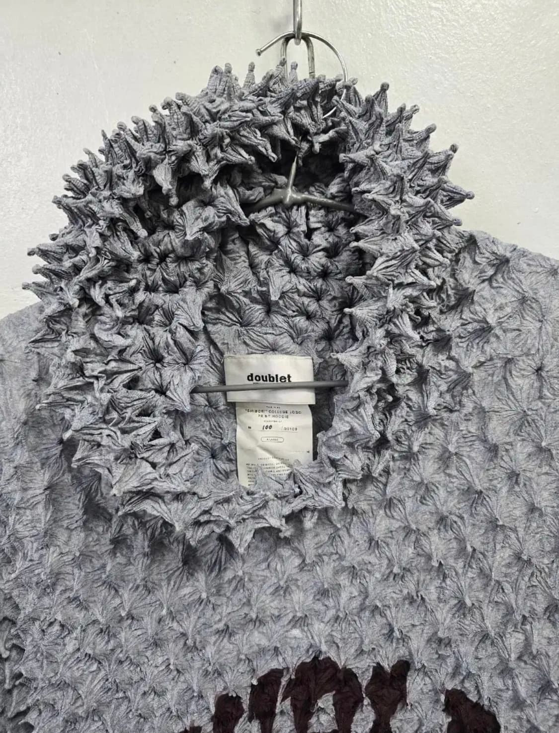 더블렛 22FW 시보리 후드 상품이미지2