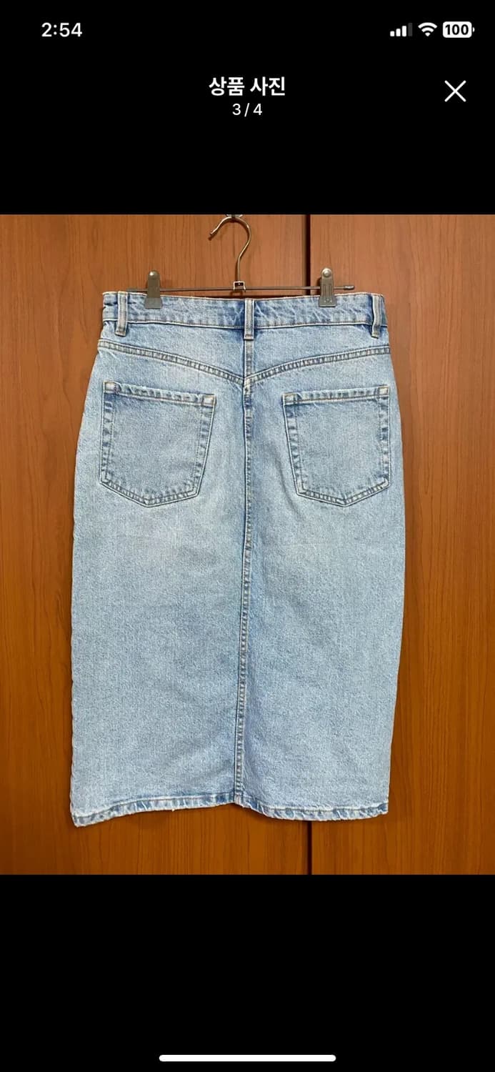 [ZARA] 자라 데님 연청 미디 스커트 28사이즈 상품이미지3