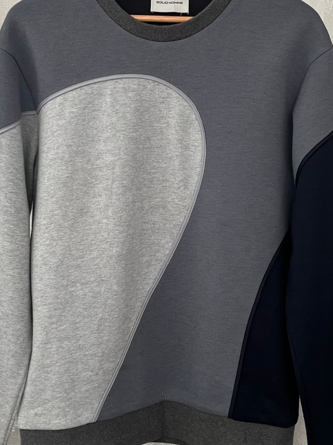 50) 솔리드옴므 패치워크 맨투맨 상품이미지3