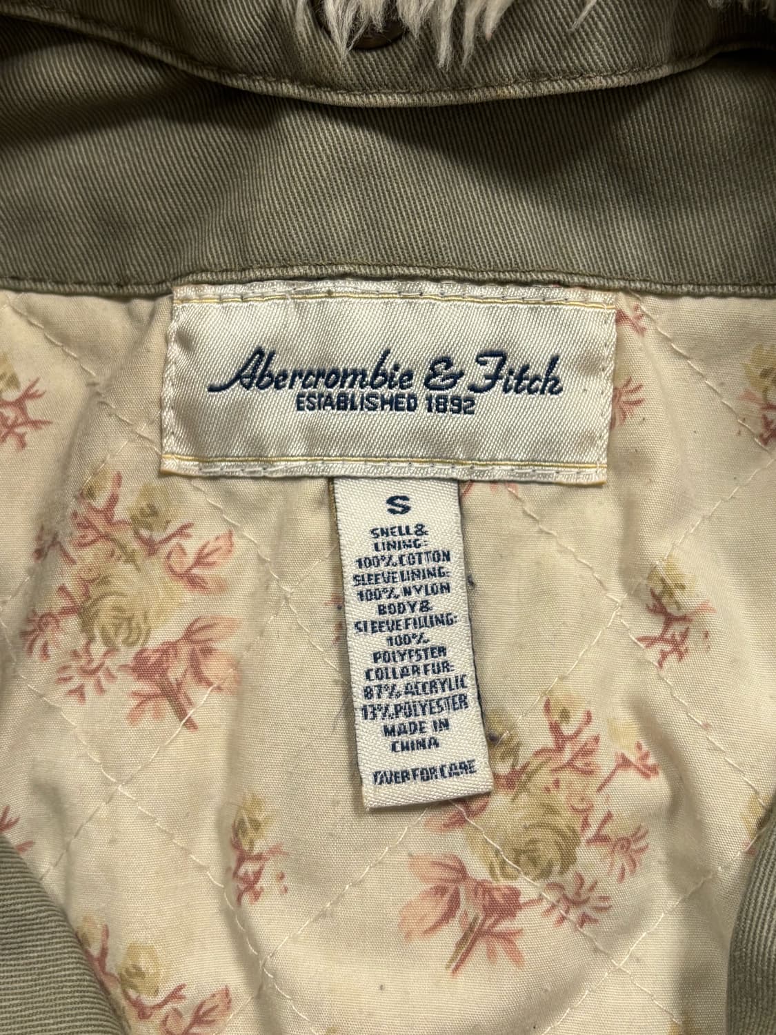 아베크롬비 퍼 카라 크롭 자켓 상품이미지7