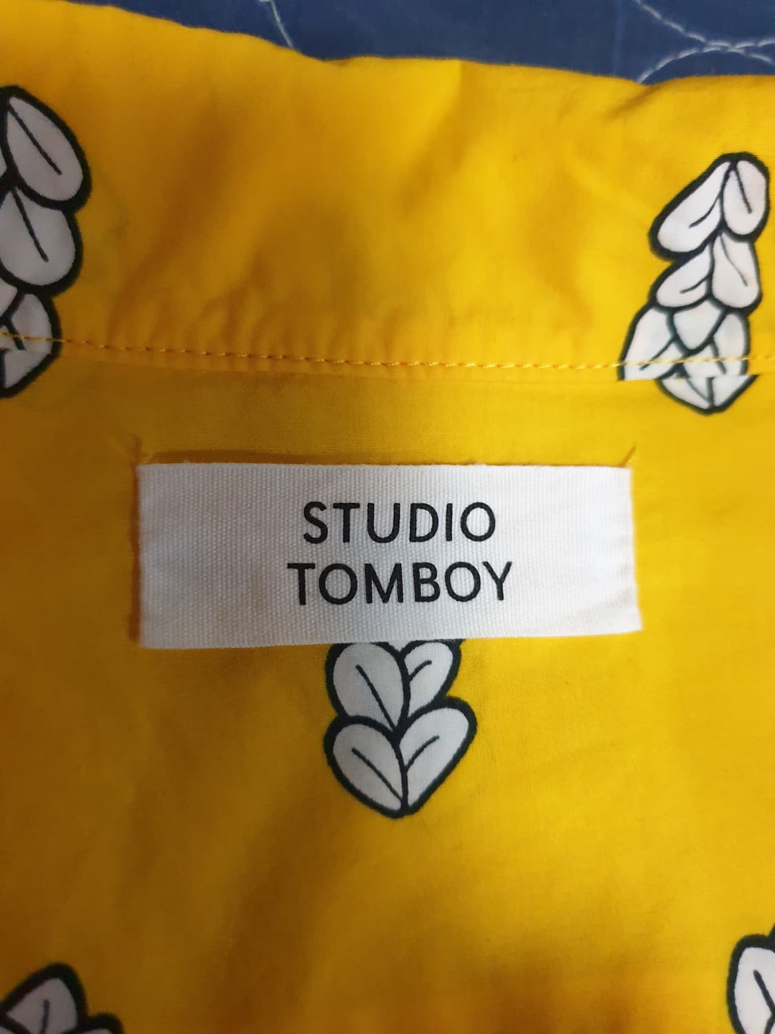 스튜디오톰보이 오픈카라 하와이안 반팔셔츠 옐로우 (F) 상품이미지3