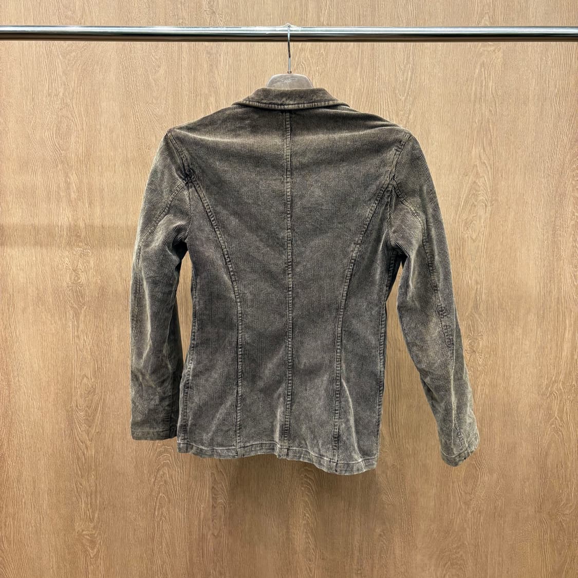 막스앤코 코튼 블레이저 자켓 싱글 브레스티드 코듀로이 디테일 딥브라운 상품이미지3