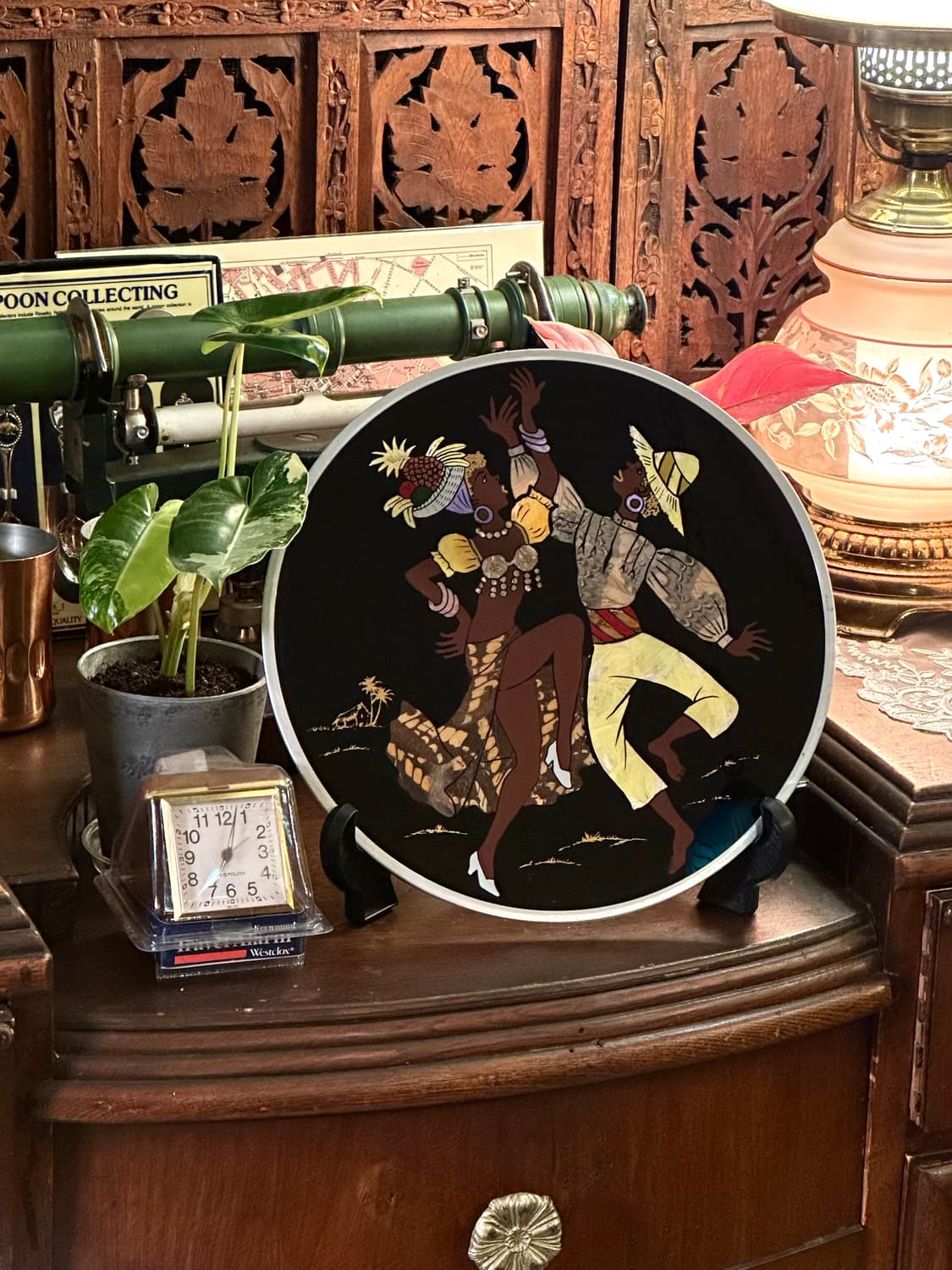 브라질 빈티지 삼바 커플 버터플라이윙 모자이크 아트 액자 상품이미지2