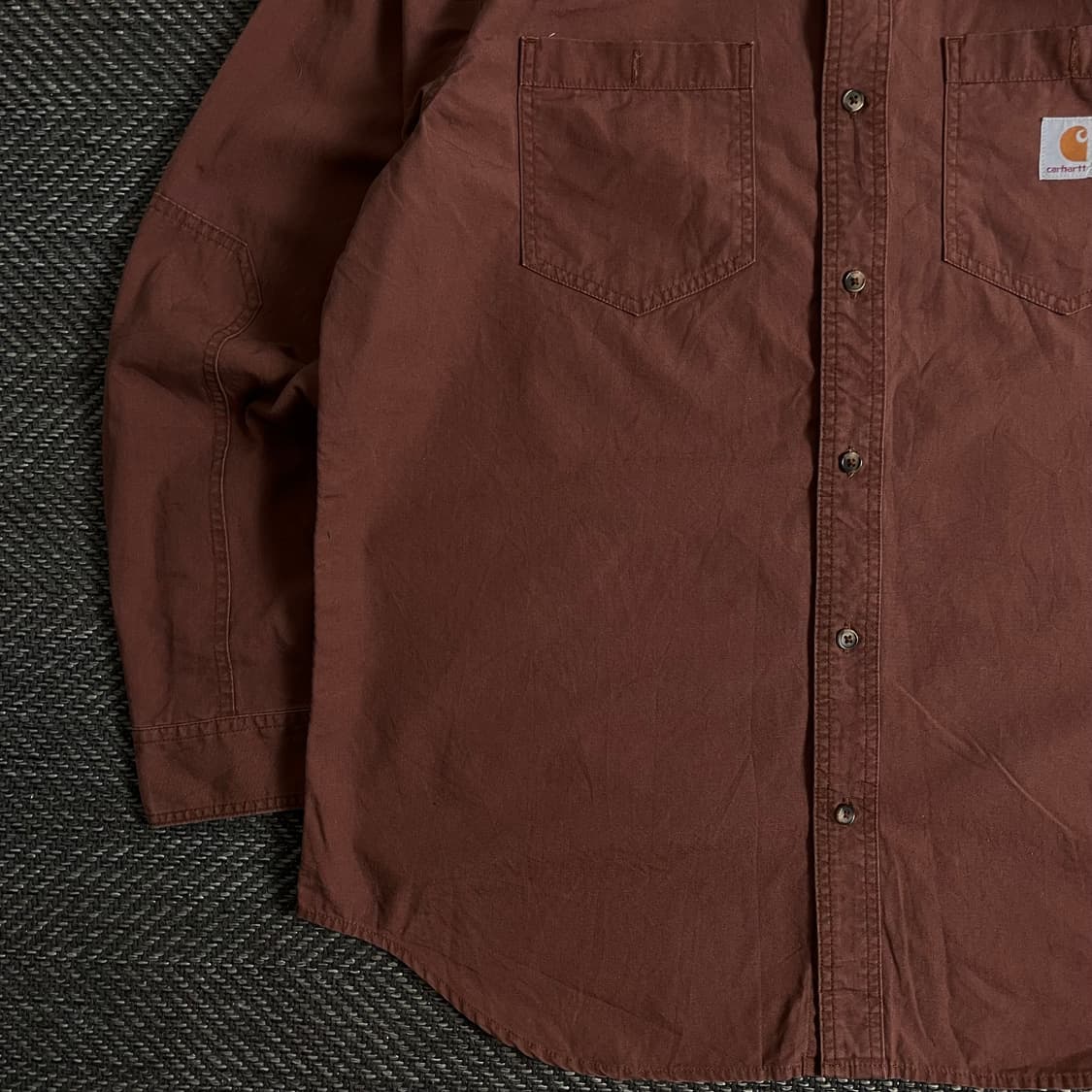 칼하트 투포켓 박시핏 워크 셔츠 브라운y 3049 상품이미지4