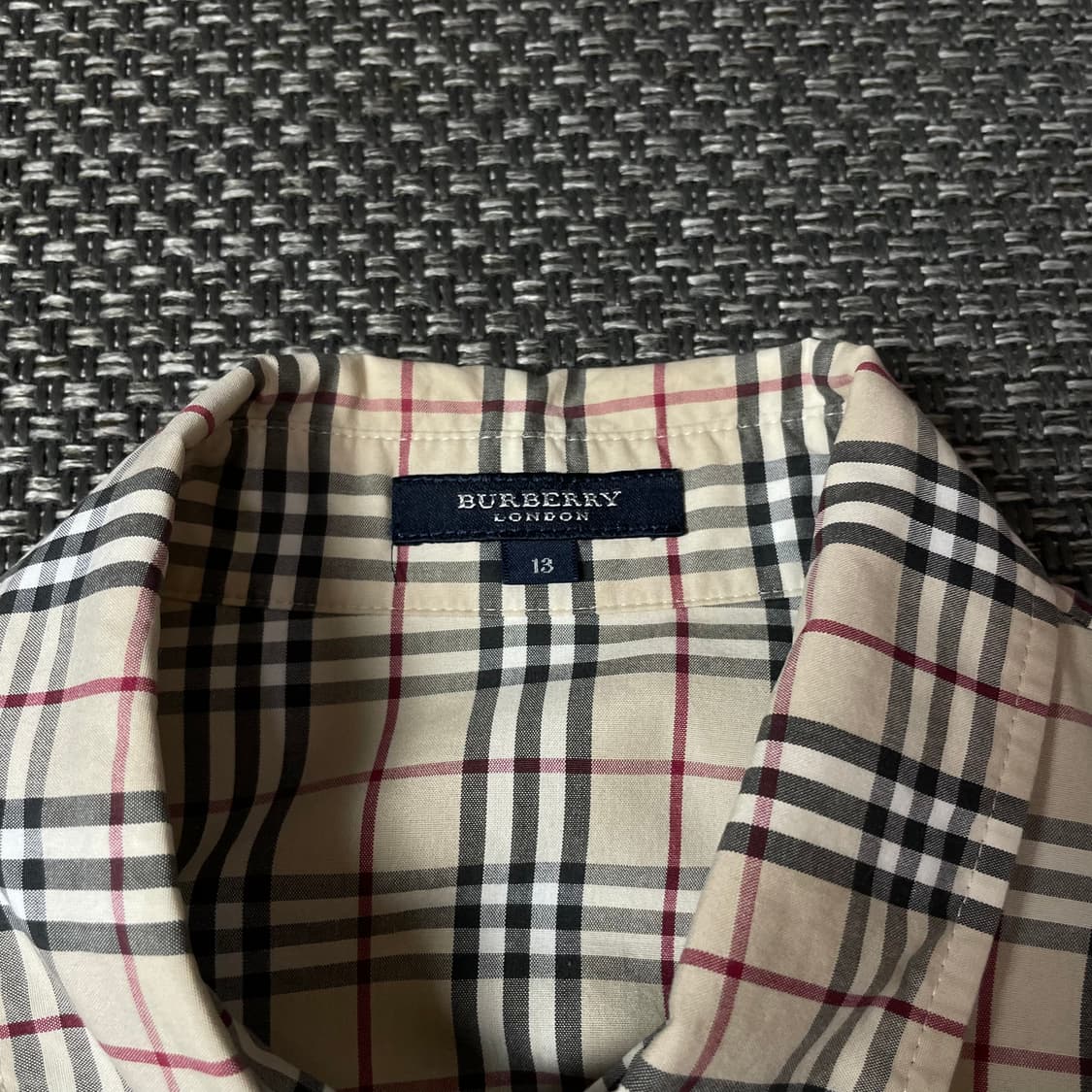 버버리 키즈 베이지 노바 체크 긴팔 셔츠 13 상품이미지4