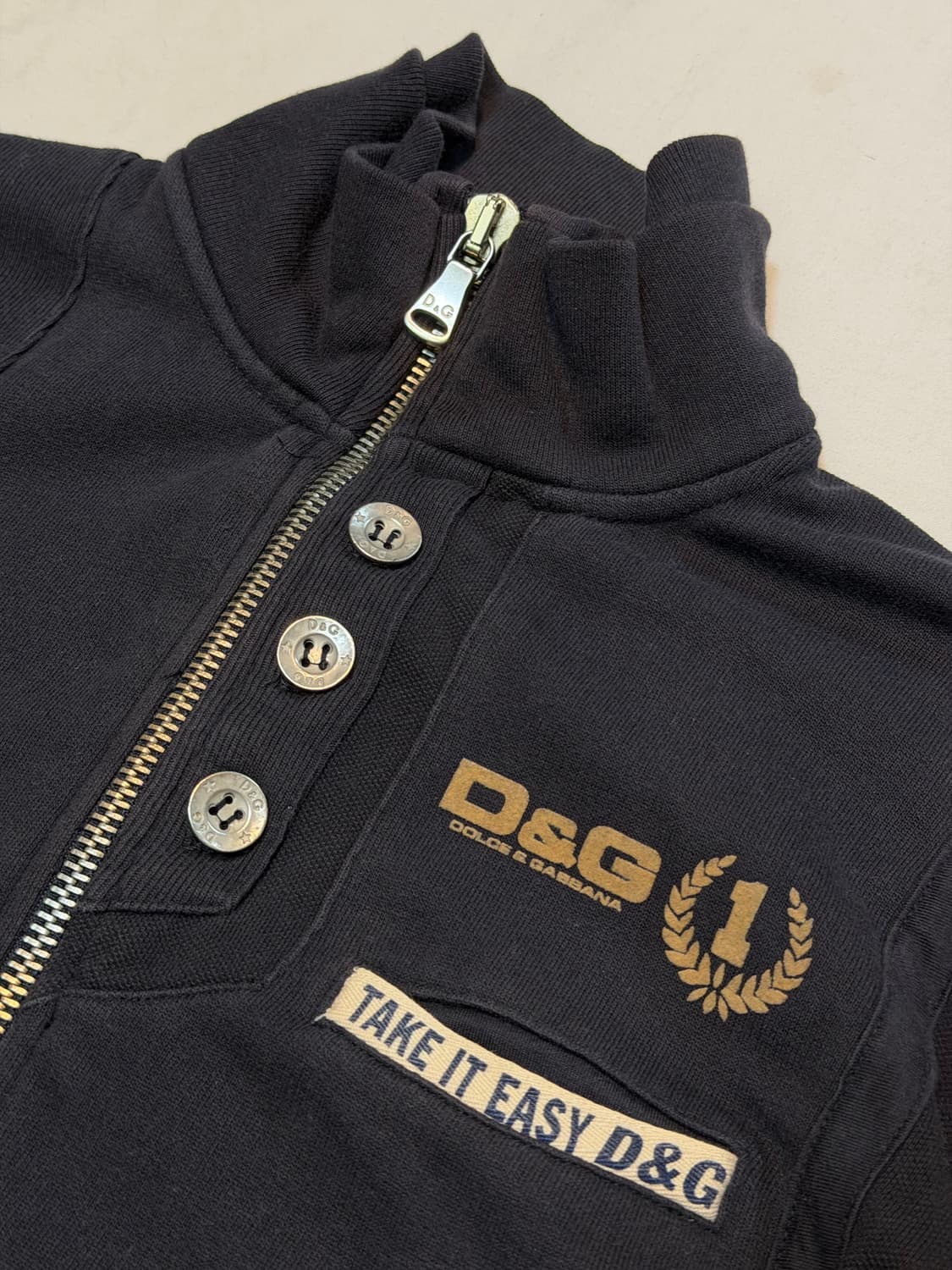 00s 돌체앤가바나 아카이브 코튼 집업 져지 블랙 상품이미지2