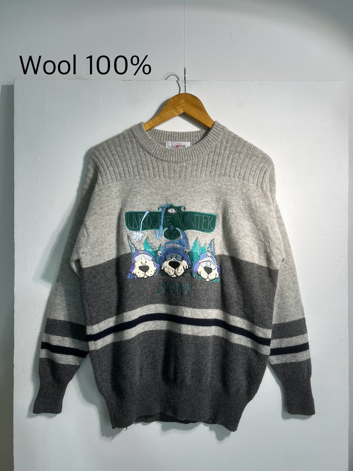 Wool 100% 울100% 곰돌이 니트 상품이미지1