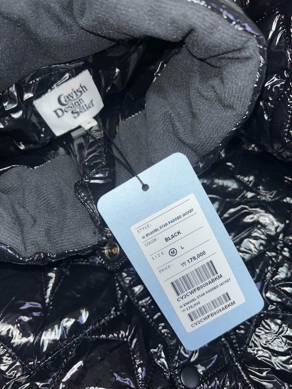 (정가18만원/새상품)카비시 별 패딩 M 스타패딩 경량패딩 상품이미지4