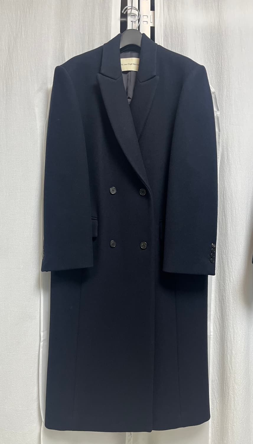 LFM 렉스핑거마르쉐 더블 울 코트 (네이비) 상품이미지2