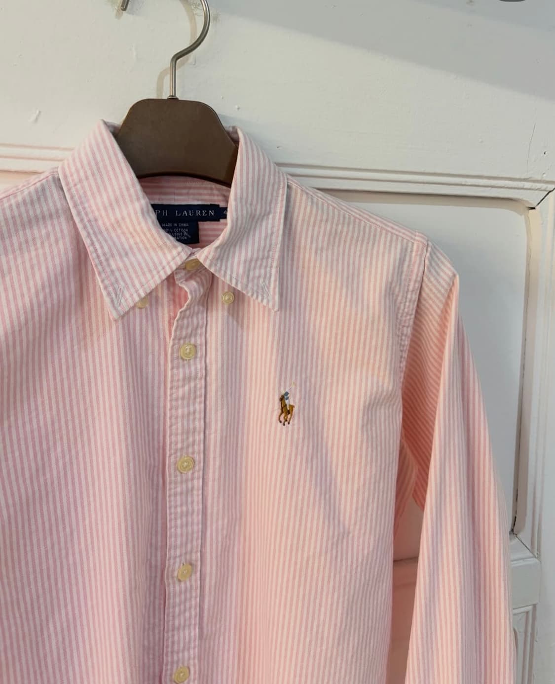 폴로 딱붙핏 딸기우유 셔츠 캔디스트라이프 상품이미지5