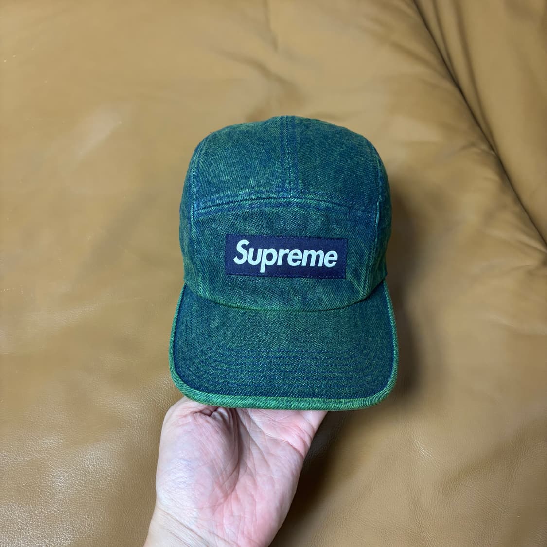 Supreme 슈프림 23ss 오버다이드 데님 그린 캠프캡 모자 상품이미지2