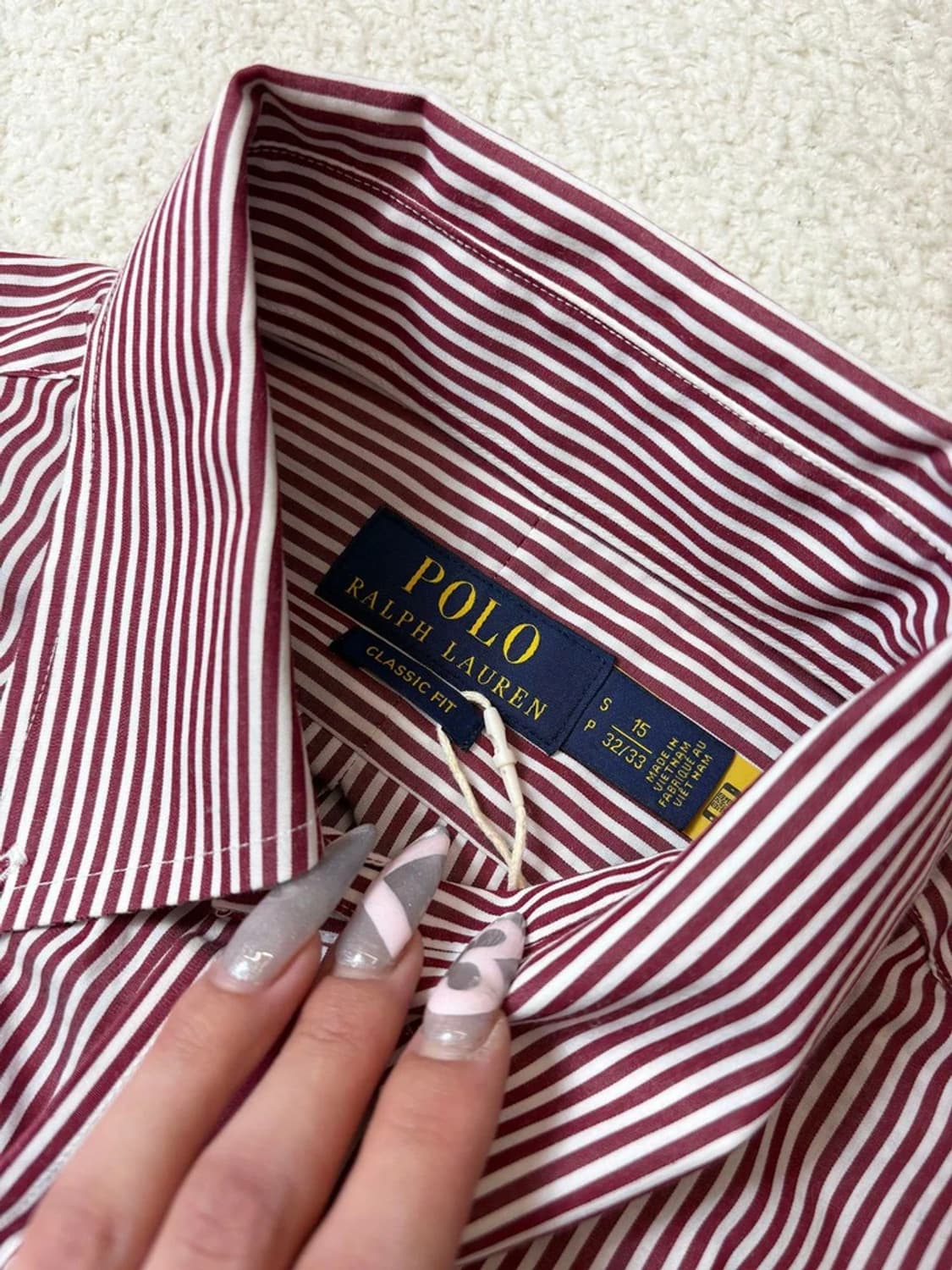 폴로 랄프로렌 큐알 스트라이프 베이직 셔츠 PN6478 상품이미지3