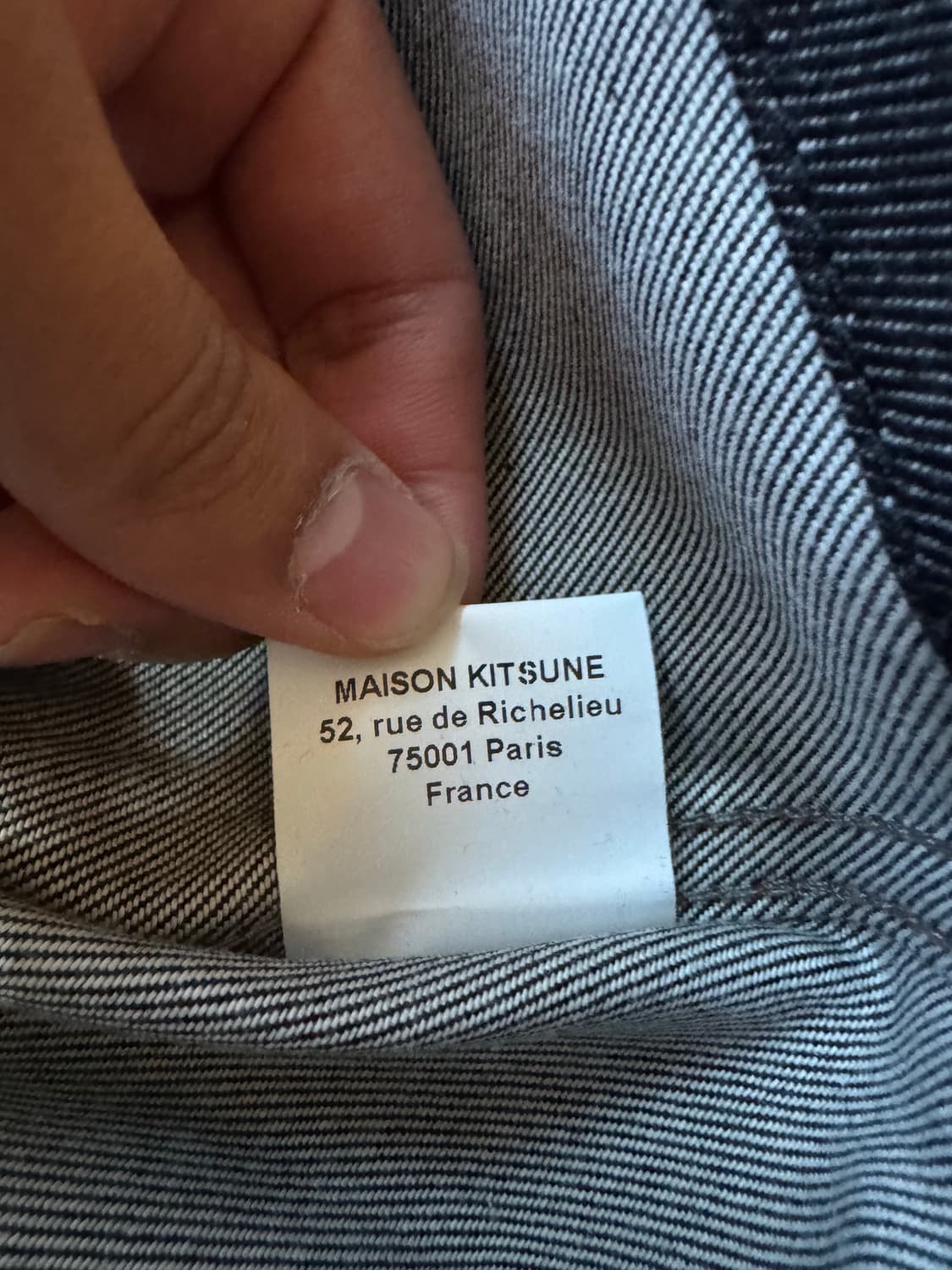 메종키츠네(Masion Kitsune) 데님 자켓 새상품 M사이즈  상품이미지4