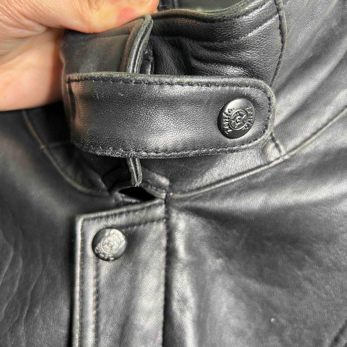 VTG 빈티지 블랙 양가죽 하이넥 봄버 자켓 L 상품이미지7