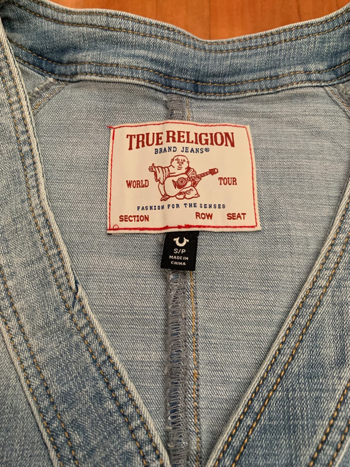 [사이즈S,M] 트루 릴리젼 크롭 데님 저지 상품이미지3