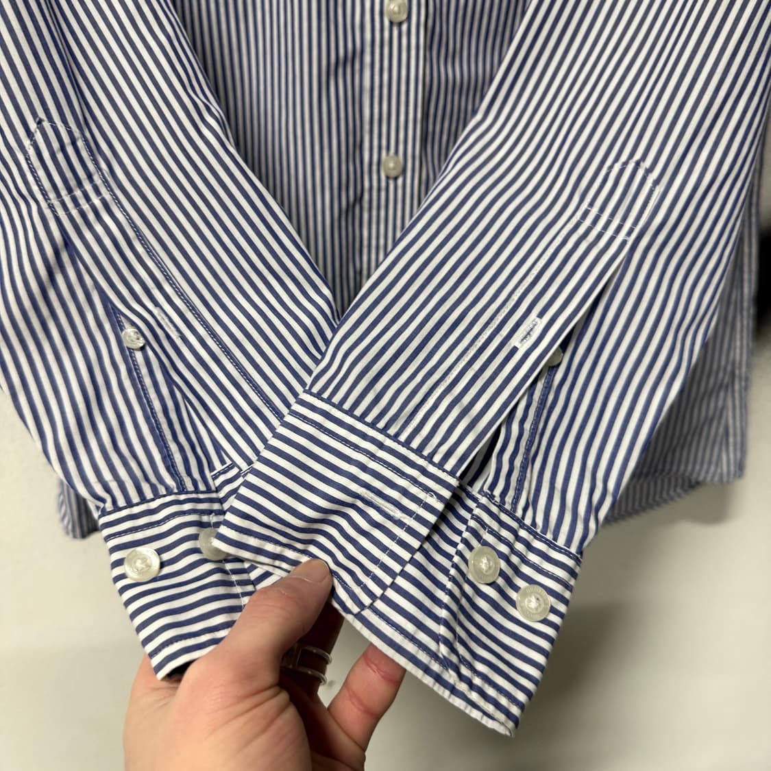 브룩스 브라더스 프리미엄 코튼 원 포인트 스트라이프 긴팔 셔츠 상품이미지5