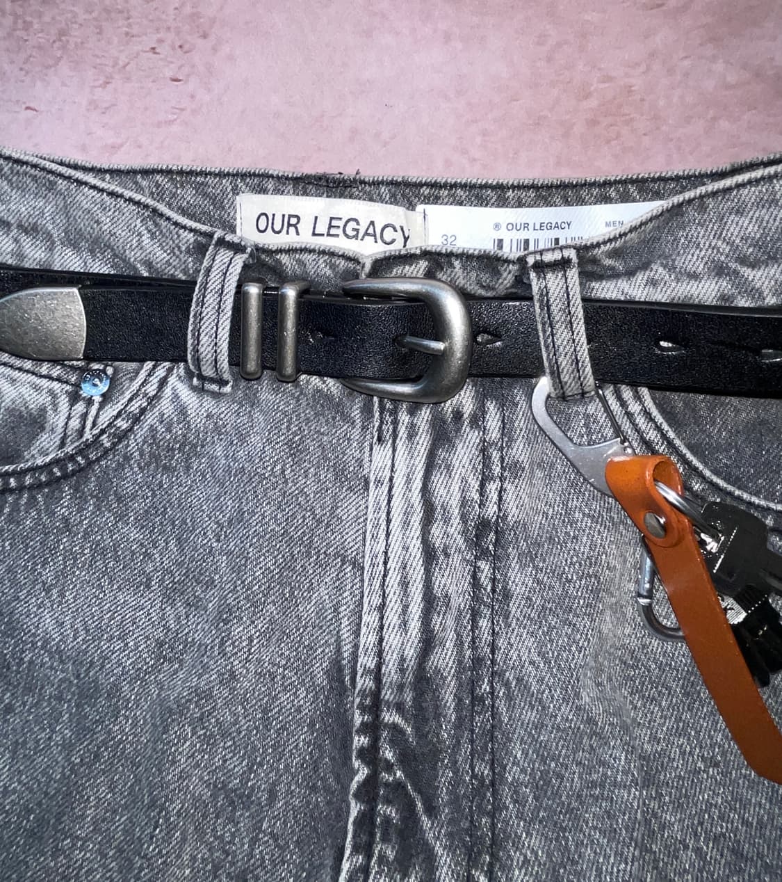 얇은 데일리 빈티지 소가죽벨트 2.3cm 상품이미지4
