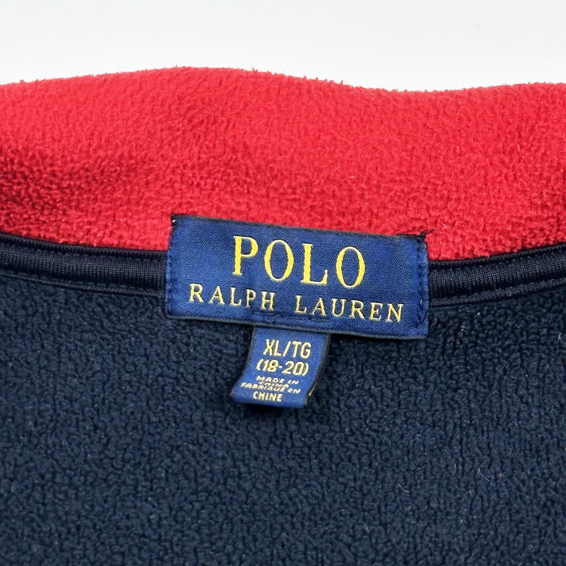 폴로 랄프로렌 걸즈 성조기 하프집 플리스 아노락 네이비 걸즈XL 상품이미지6