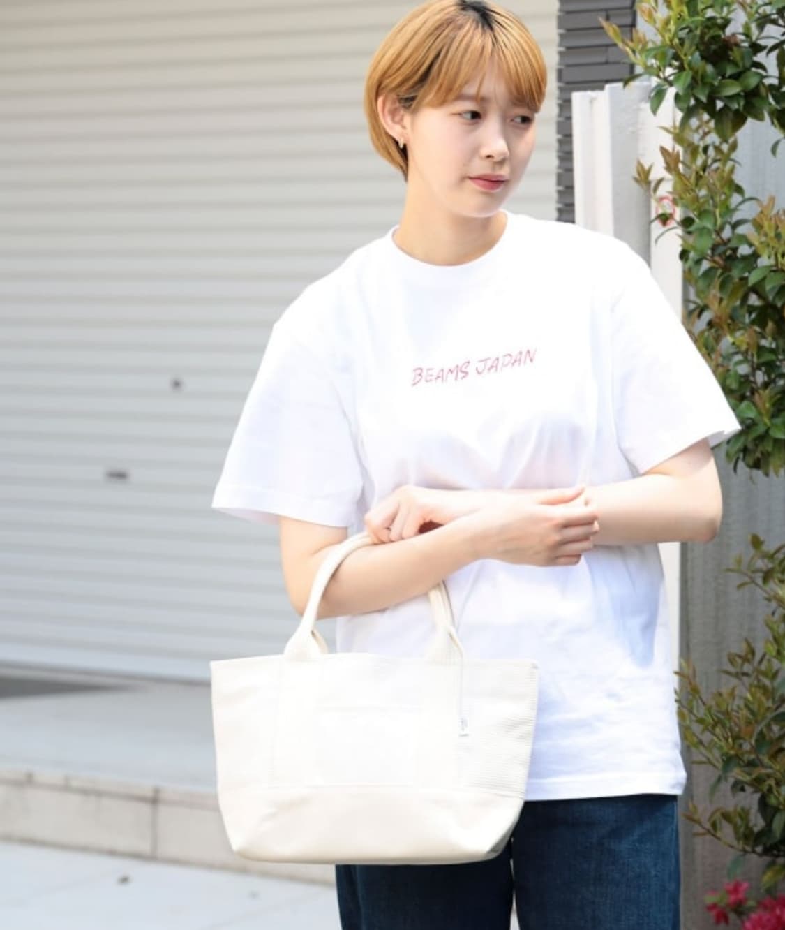 BEAMS JAPAN 빔즈재팬 블랙 사시코 토트백 상품이미지4