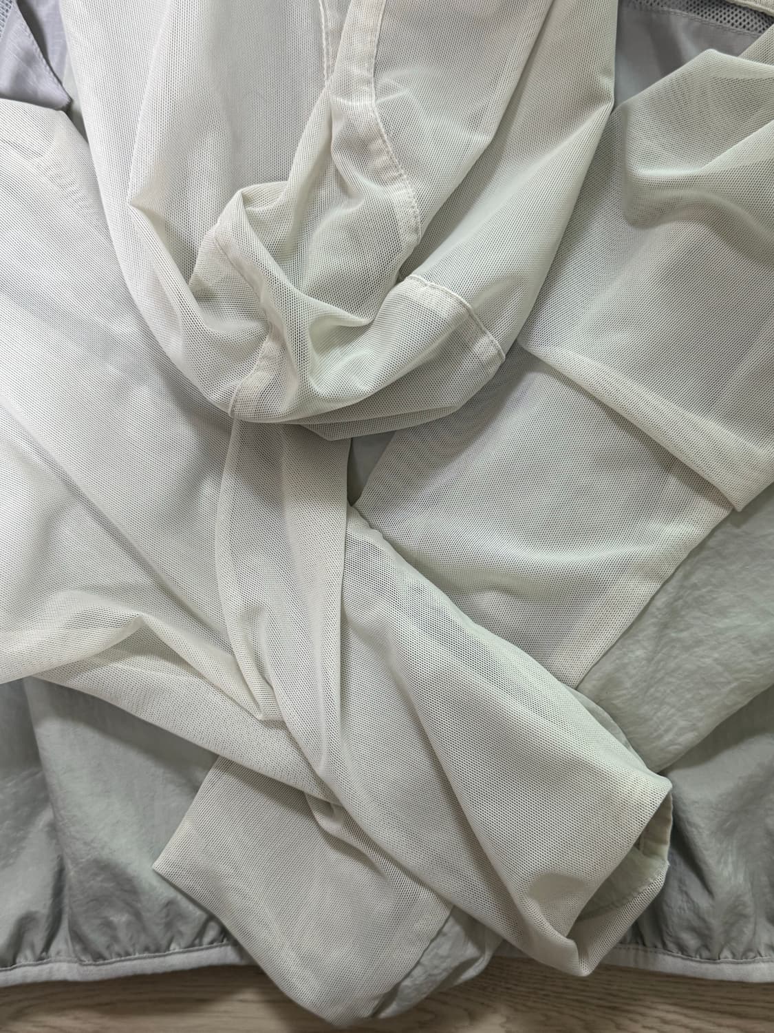 오호스 더블 레이어드 윈드 브레이커 그레이 상품이미지2