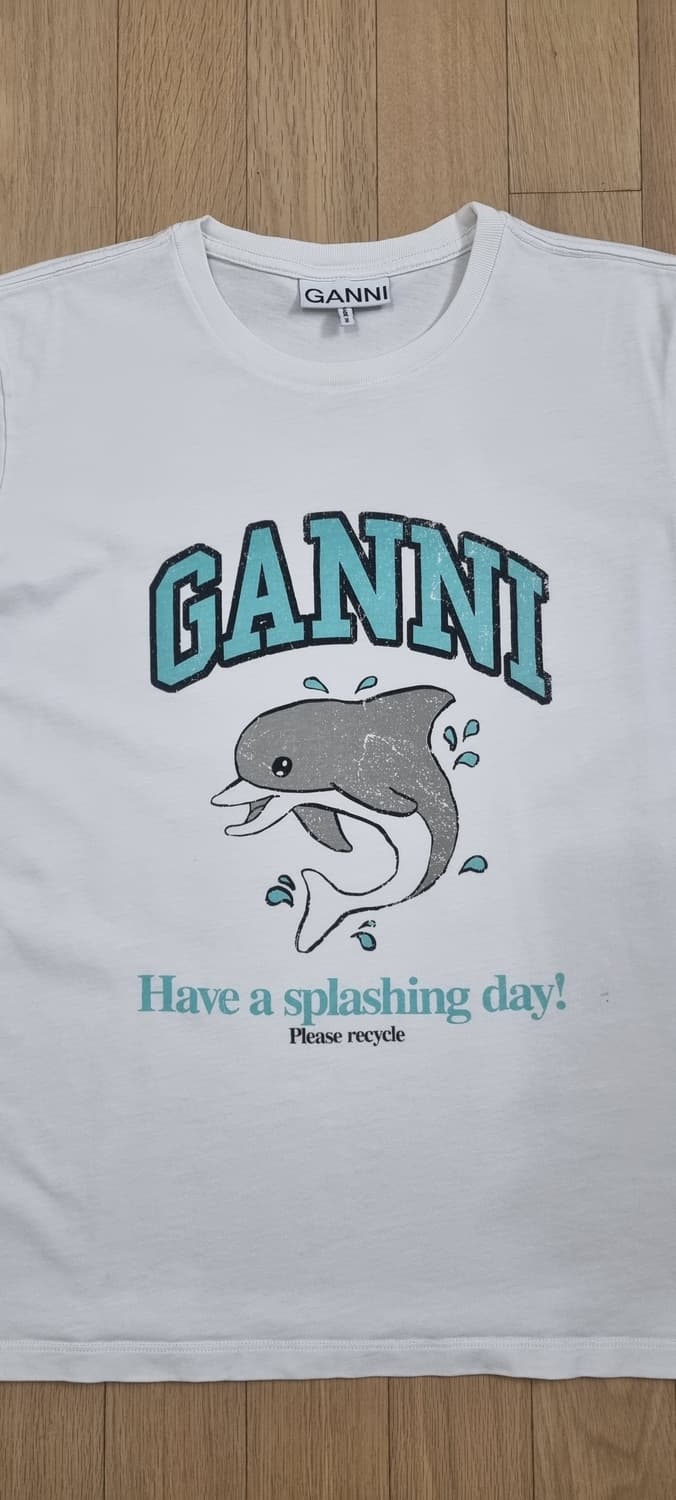 GANNI 가니 돌핀 화이트 반팔 M _ 여성 상품이미지2